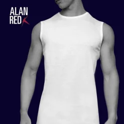 ALAN RED singlets Montana (2-pack), O-hals, wit