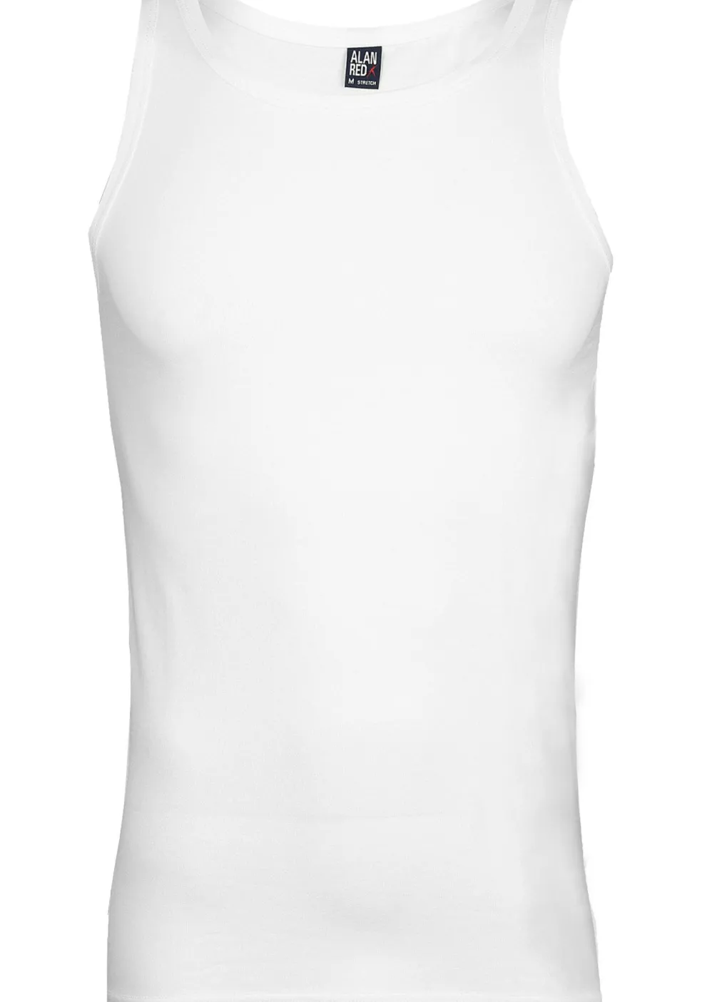 ALAN RED singlets Oakland (2-pack), O-hals stretch, wit