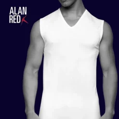 ALAN RED singlets Occident (2-pack), V-hals stretch, wit
