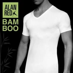ALAN RED T-shirt Baltimora bamboo (1-pack), V-hals stretch, blauw