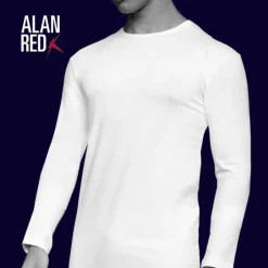 ALAN RED T-shirt Olbia (1-pack), O-hals lange mouw stretch, blauw