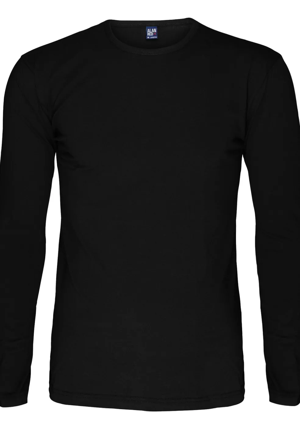 ALAN RED T-shirt Olbia (1-pack), O-hals lange mouw stretch, zwart