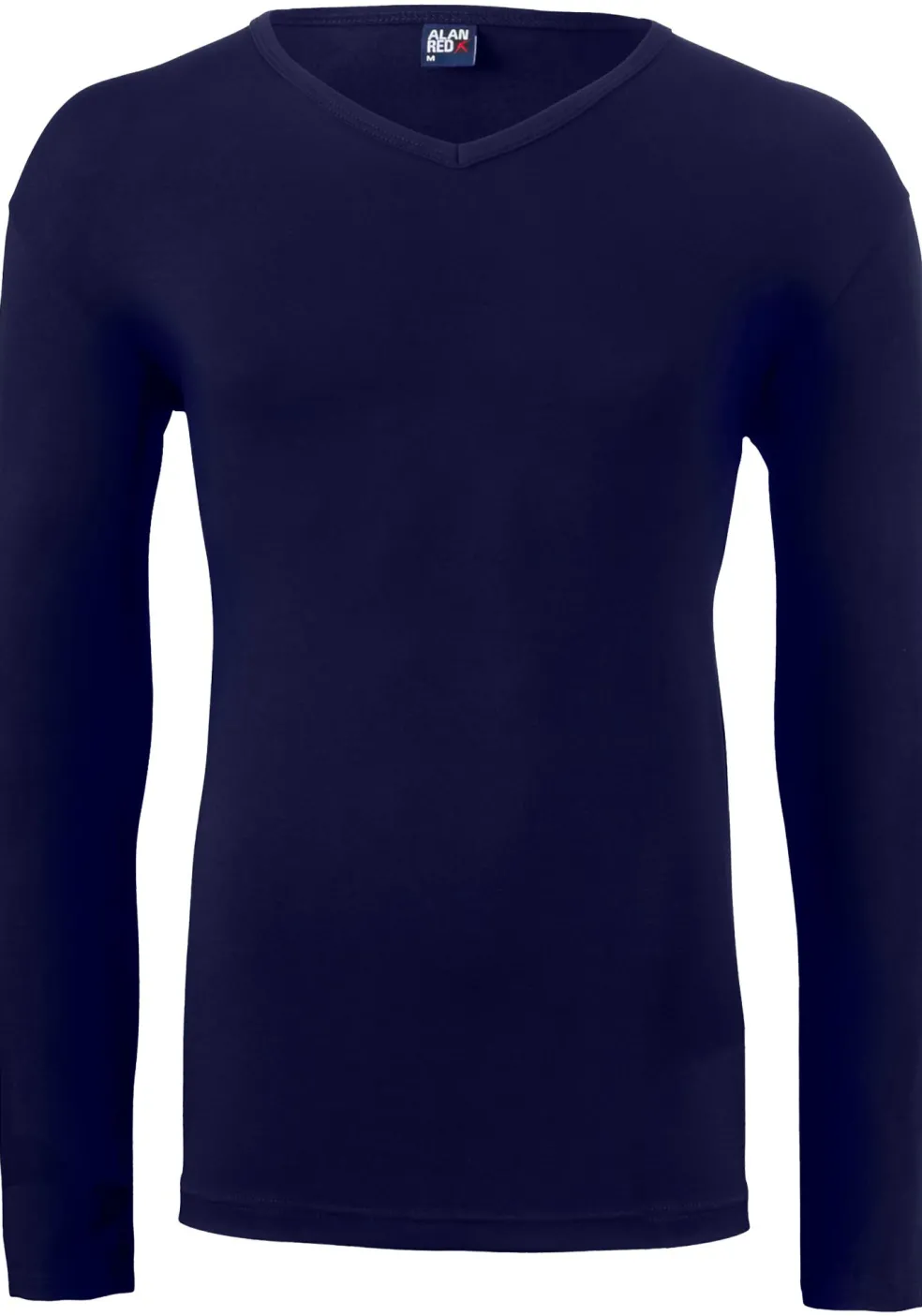ALAN RED T-shirt Oslo (1-pack), V-hals lange mouw stretch, blauw