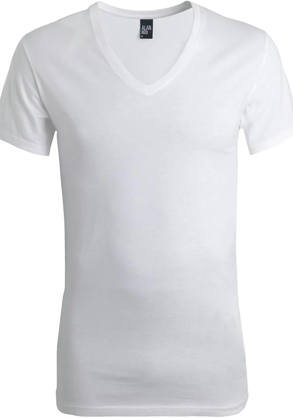 ALAN RED T-shirts Dean (2-pack), diepe V-hals, wit