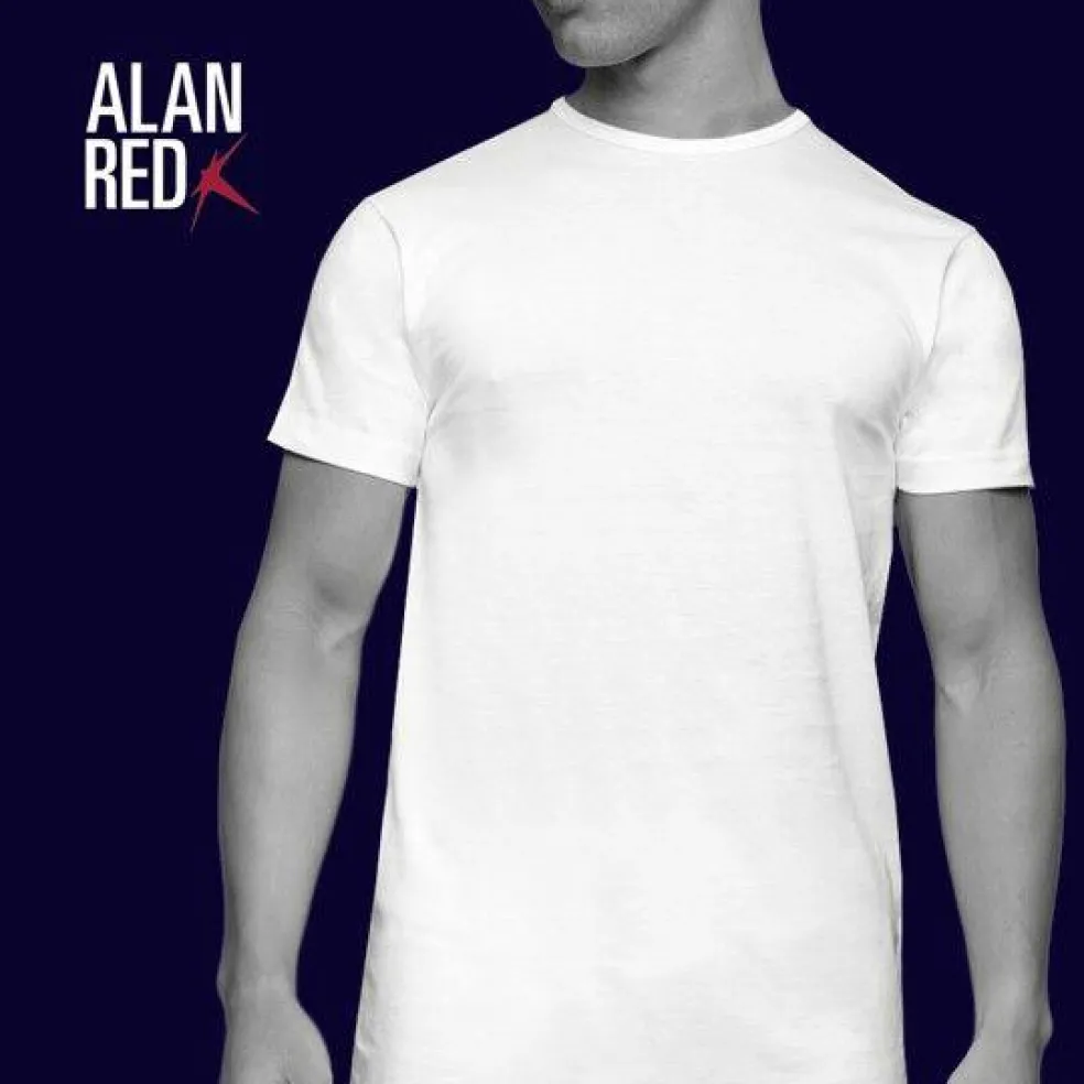 ALAN RED T-shirts Derby (2-pack), O-hals, wit