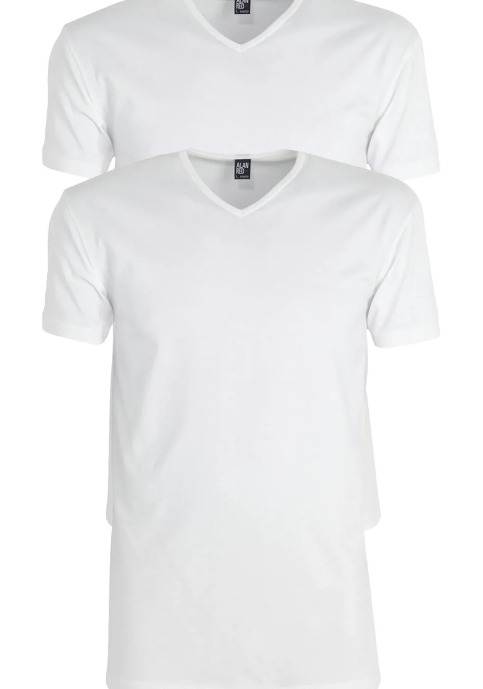ALAN RED T-shirts Oklahoma (2-pack), V-hals stretch, wit