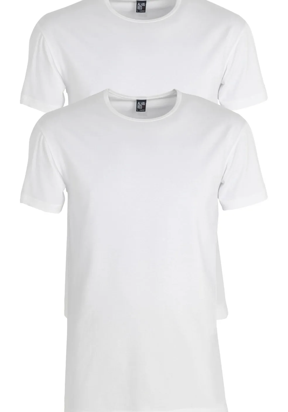 ALAN RED T-shirts Ottawa (2-pack), O-hals stretch, wit