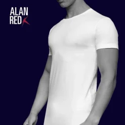ALAN RED T-shirts Ottawa (2-pack), O-hals stretch, donker blauw