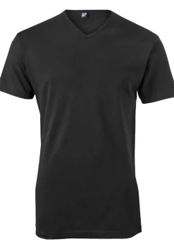 ALAN RED T-shirts Vermont (2-pack), V-hals, zwart