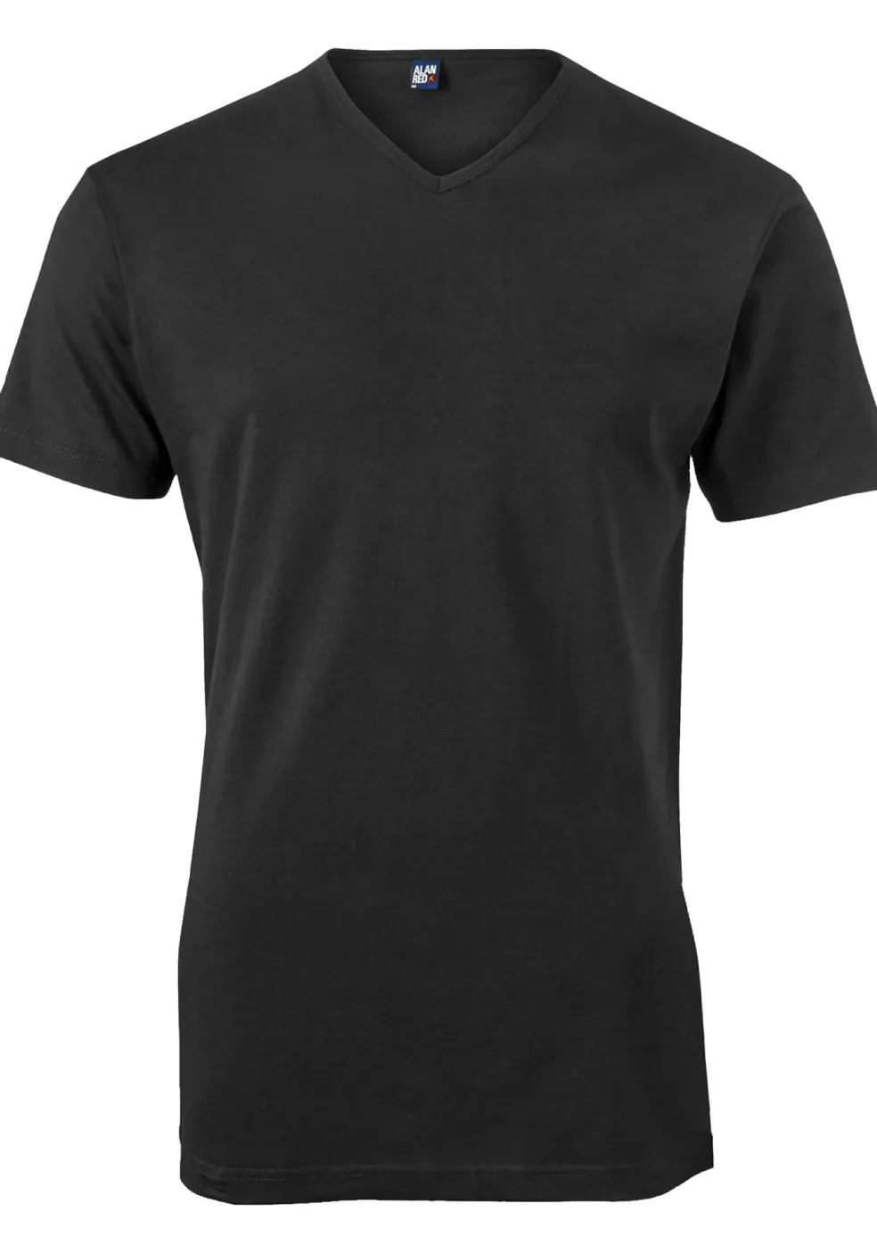 ALAN RED T-shirts Vermont (2-pack), V-hals, zwart