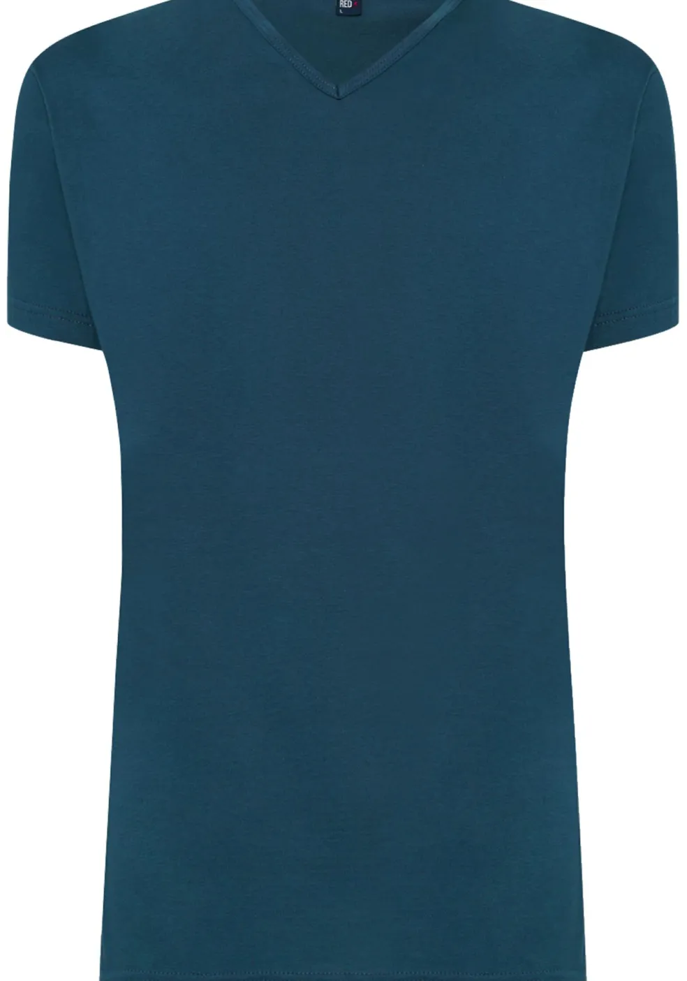 ALAN RED T-shirts Vermont (2-pack), V-hals, wit en denim blauw
