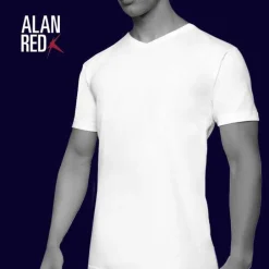 ALAN RED T-shirts West Virginia (2-pack), V-hals, donker blauw
