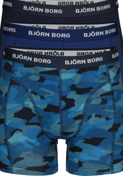 Bjorn Borg boxershorts Essential (3-pack), heren boxers normale lengte, blauw Total Eclipse