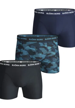 Bjorn Borg boxershorts Essential (3-pack), heren boxers normale lengte, blauw Total Eclipse