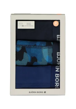 Bjorn Borg boxershorts Essential (3-pack), heren boxers normale lengte, blauw Total Eclipse