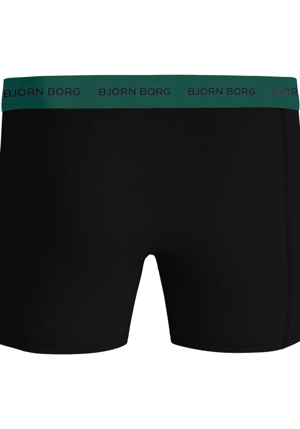 Bjorn Borg Cotton Stretch boxers, heren boxers normale lengte (12-pack), zwart met gekleurde tailleband