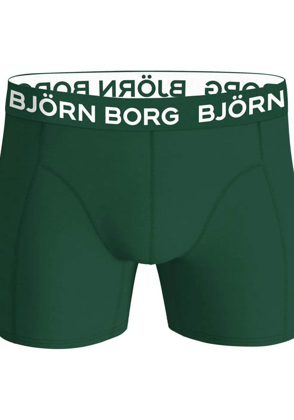 Bjorn Borg Cotton Stretch boxers, heren boxers normale lengte (3-pack), groen, zwart en groen met print