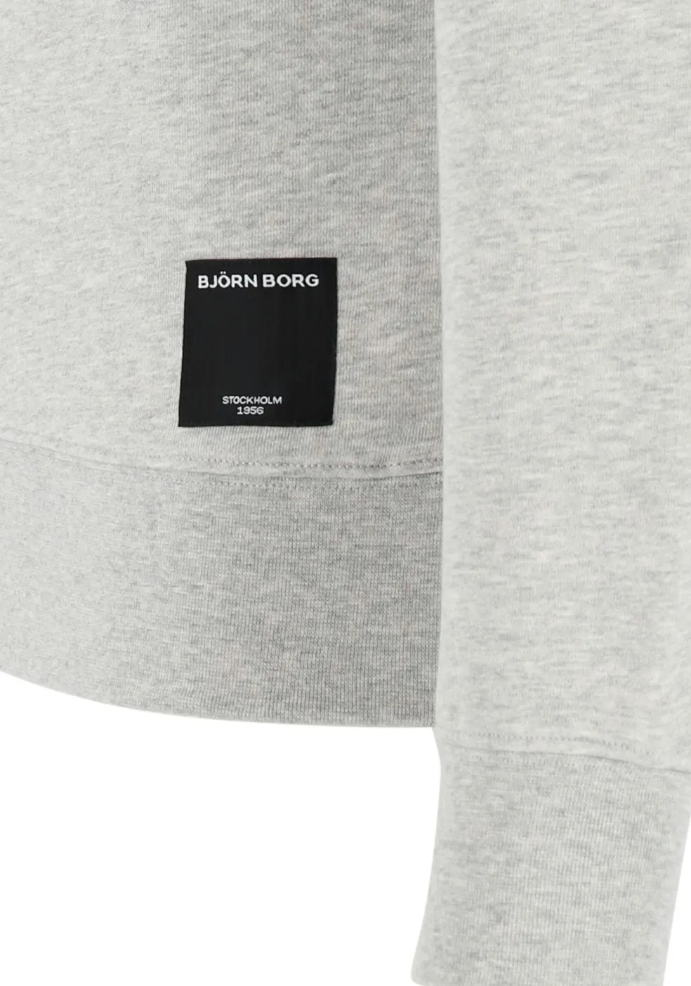 Bjorn Borg crew neck sweater, heren sweatshirt dik, lichtgrijs melange