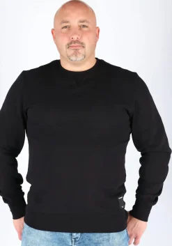 Bjorn Borg crew neck sweater, heren sweatshirt dik, zwart