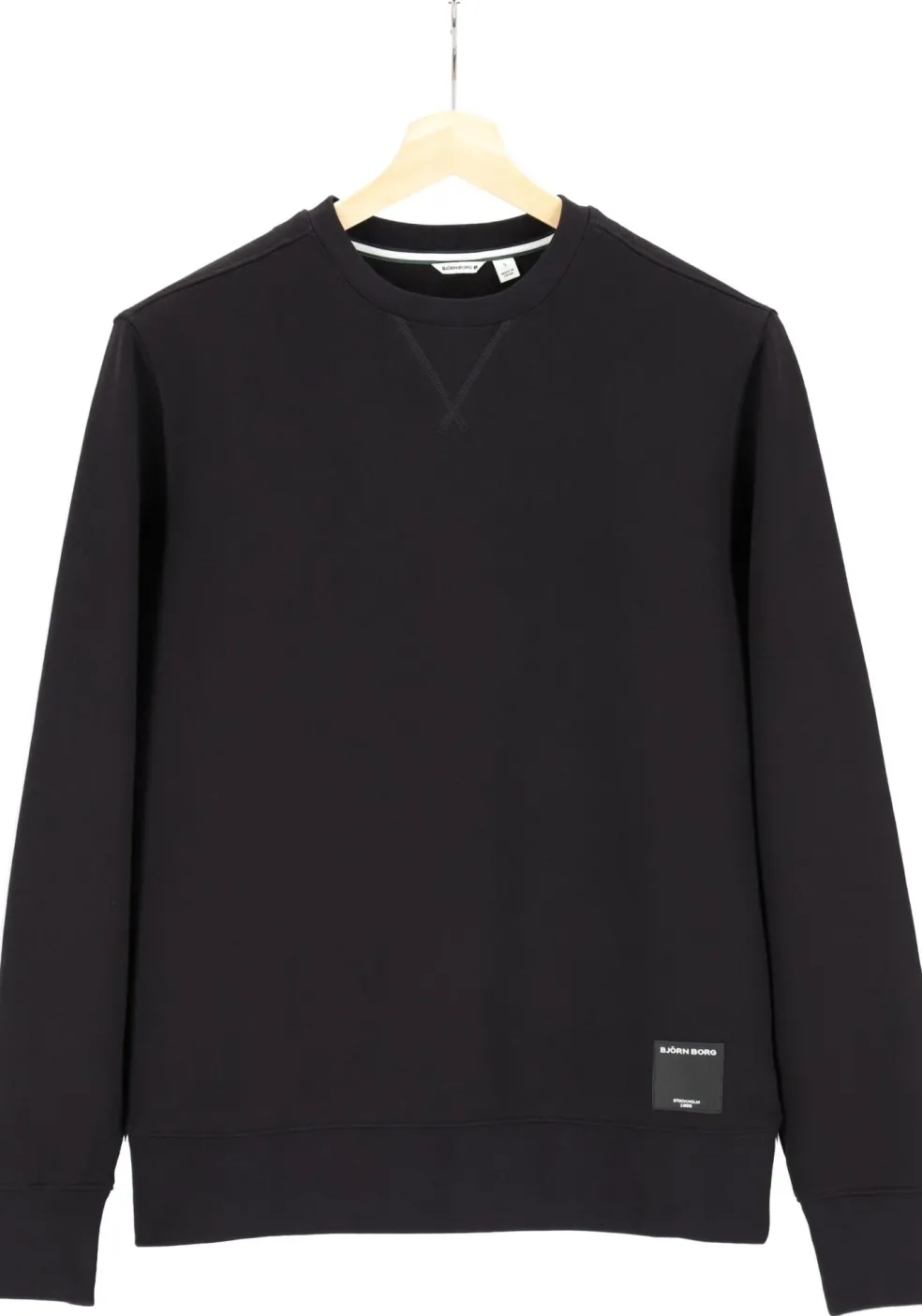Bjorn Borg crew neck sweater, heren sweatshirt dik, zwart