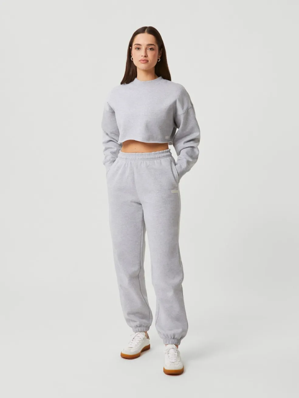 Bjorn Borg dames Studio oversized cropped crew, grijs