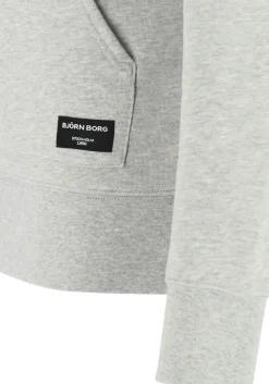 Bjorn Borg hoodie sweatshirt, heren trui met capuchon dik, lichtgrijs melange