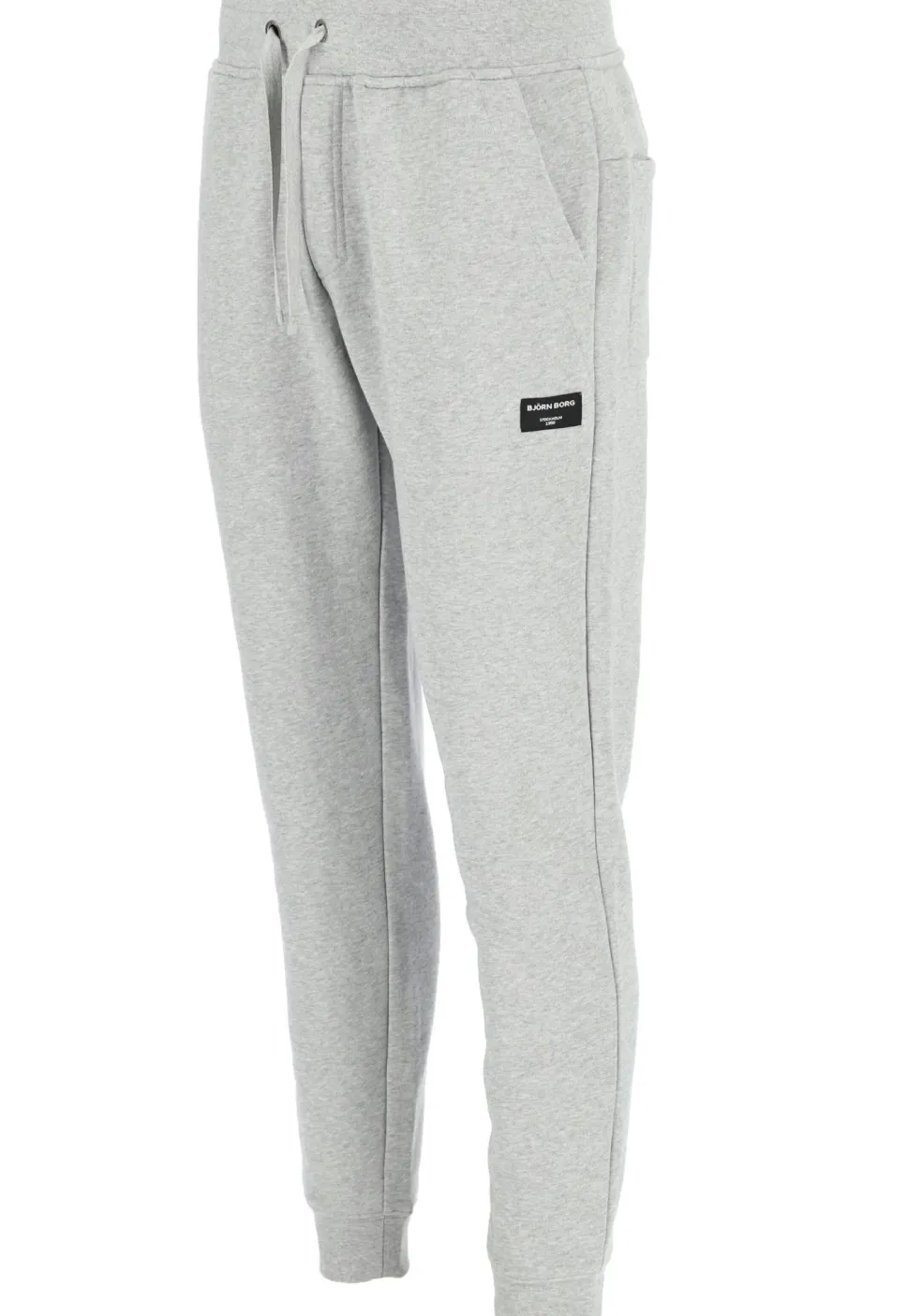 Bjorn Borg tapered pant, heren joggingbroek dik, lichtgrijs melange