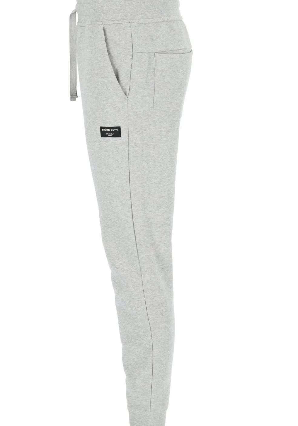 Bjorn Borg tapered pant, heren joggingbroek dik, lichtgrijs melange