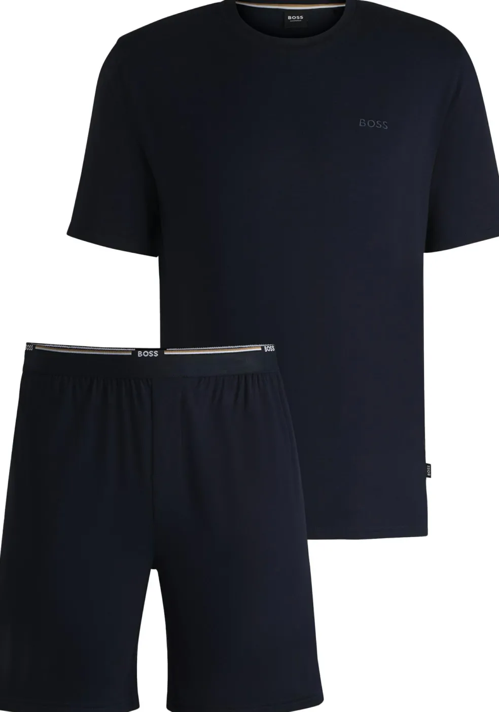 BOSS Bamboo Short Set, heren shortama set, donkerblauw