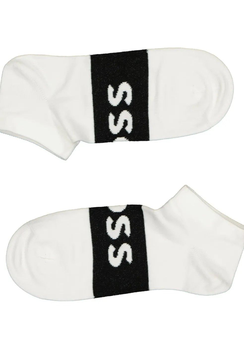 BOSS enkelsokken (2-pack), heren sneaker sokken katoen, wit