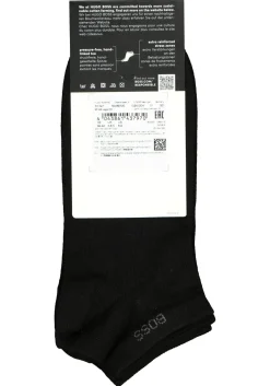 BOSS enkelsokken (2-pack), heren sneaker sokken katoen, zwart