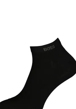 BOSS enkelsokken (2-pack), heren sneaker sokken katoen, zwart
