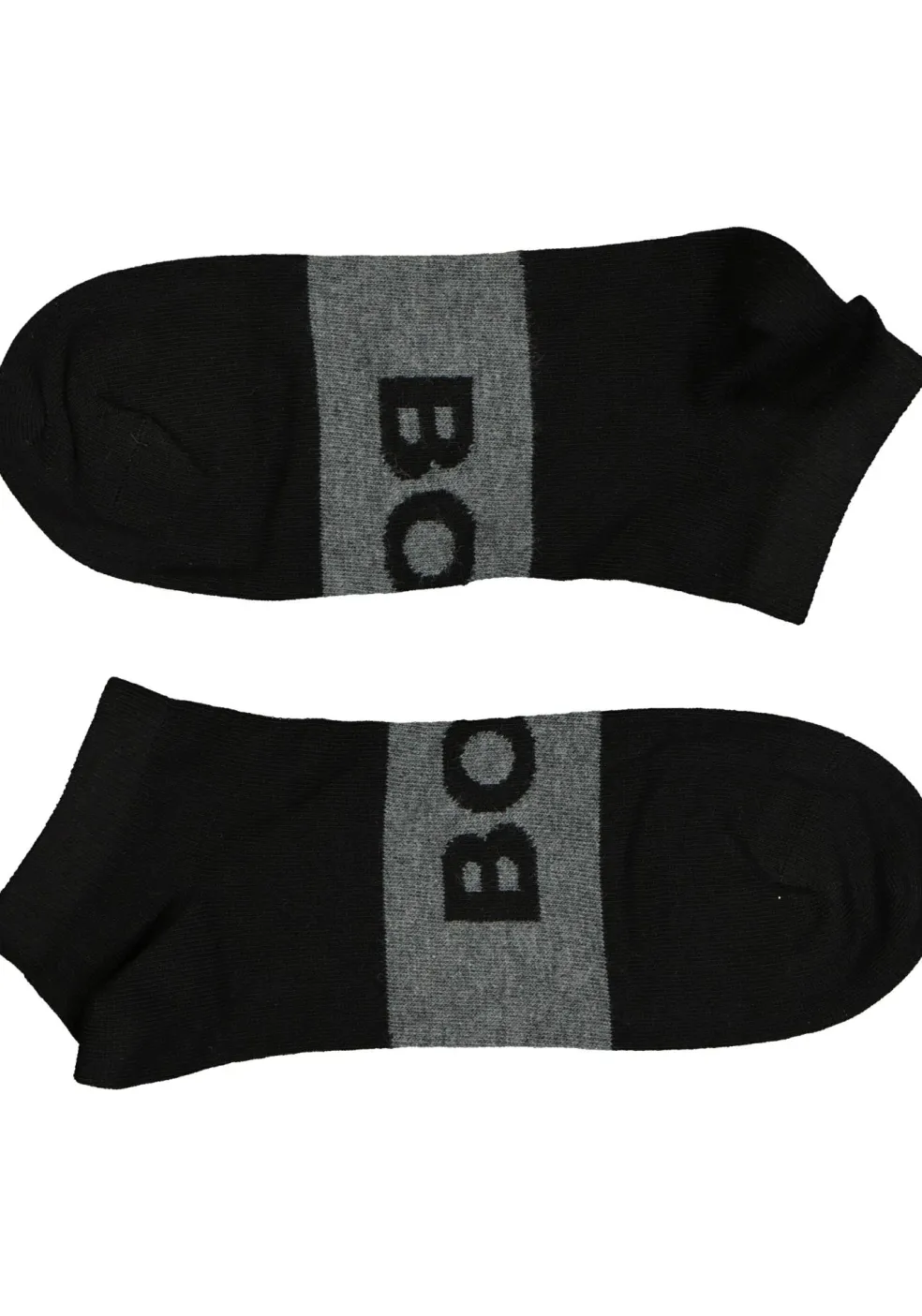 BOSS enkelsokken (2-pack), heren sneaker sokken katoen, zwart