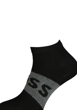 BOSS enkelsokken (2-pack), heren sneaker sokken katoen, zwart