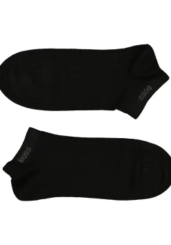 BOSS enkelsokken (2-pack), heren sneaker sokken katoen, zwart