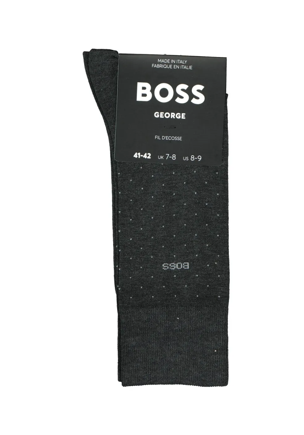 BOSS George Dots (1-pack), herensokken katoen, antraciet grijs gestipt