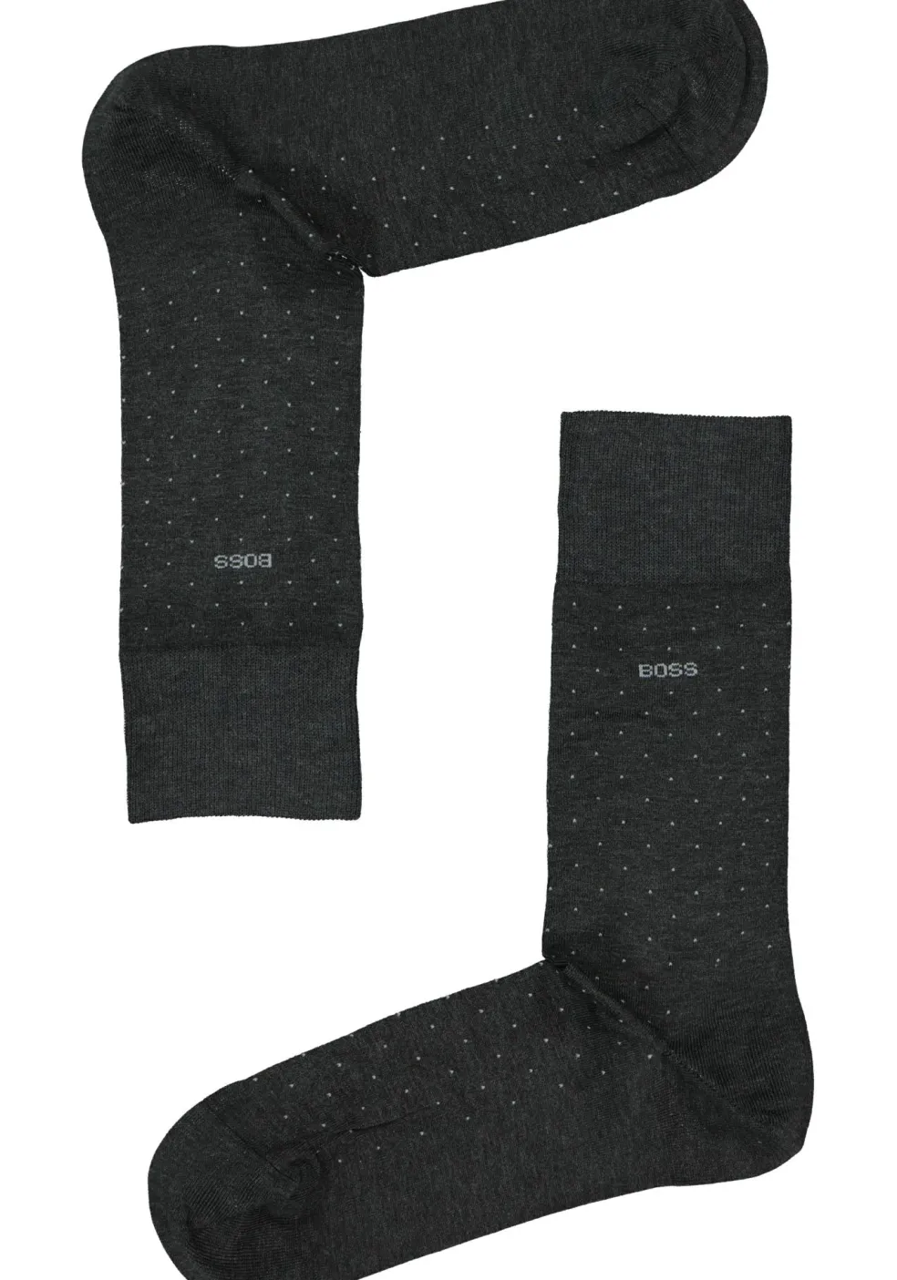 BOSS George Dots (1-pack), herensokken katoen, antraciet grijs gestipt