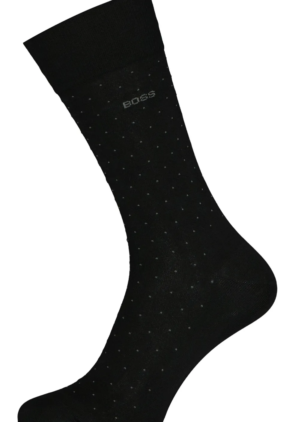BOSS George Dots (1-pack), herensokken katoen, zwart gestipt