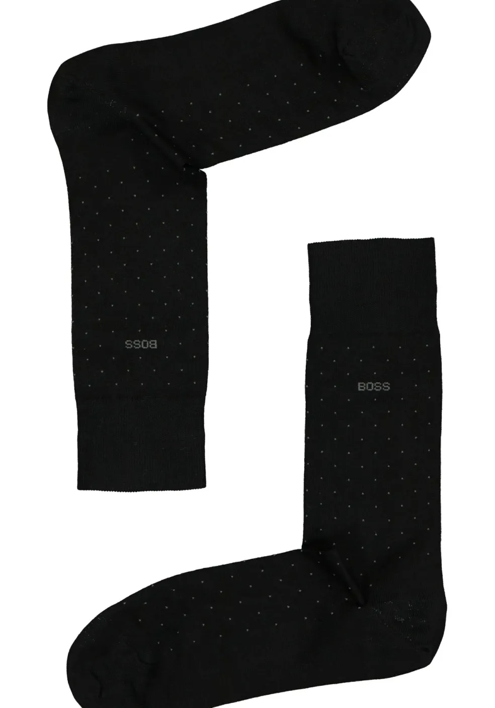BOSS George Dots (1-pack), herensokken katoen, zwart gestipt