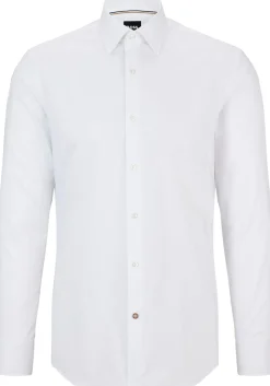 BOSS Hank slim fit overhemd, popeline, wit