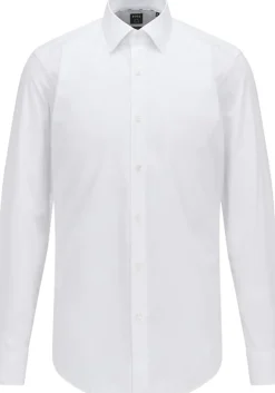 BOSS Hank slim fit overhemd, popeline, wit