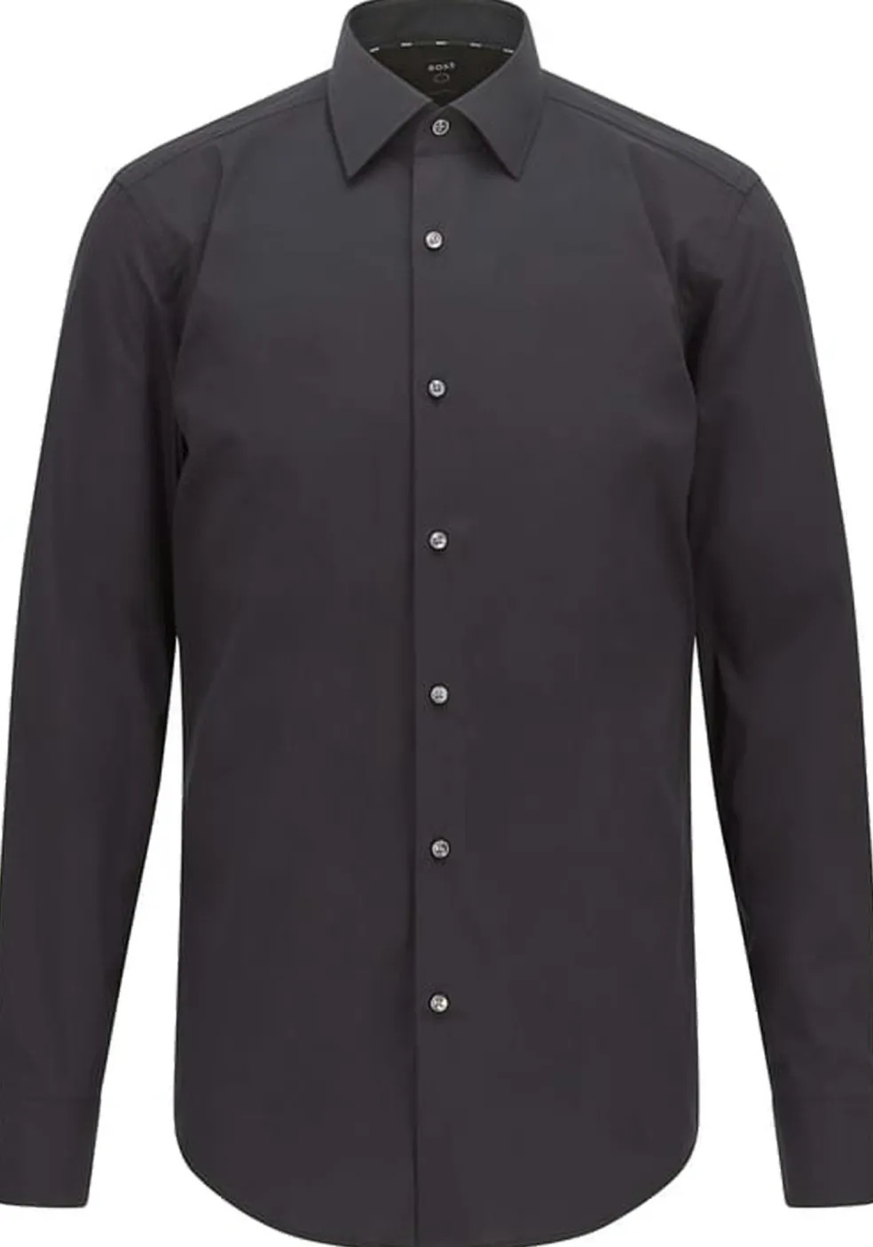 BOSS Hank slim fit overhemd, popeline, zwart