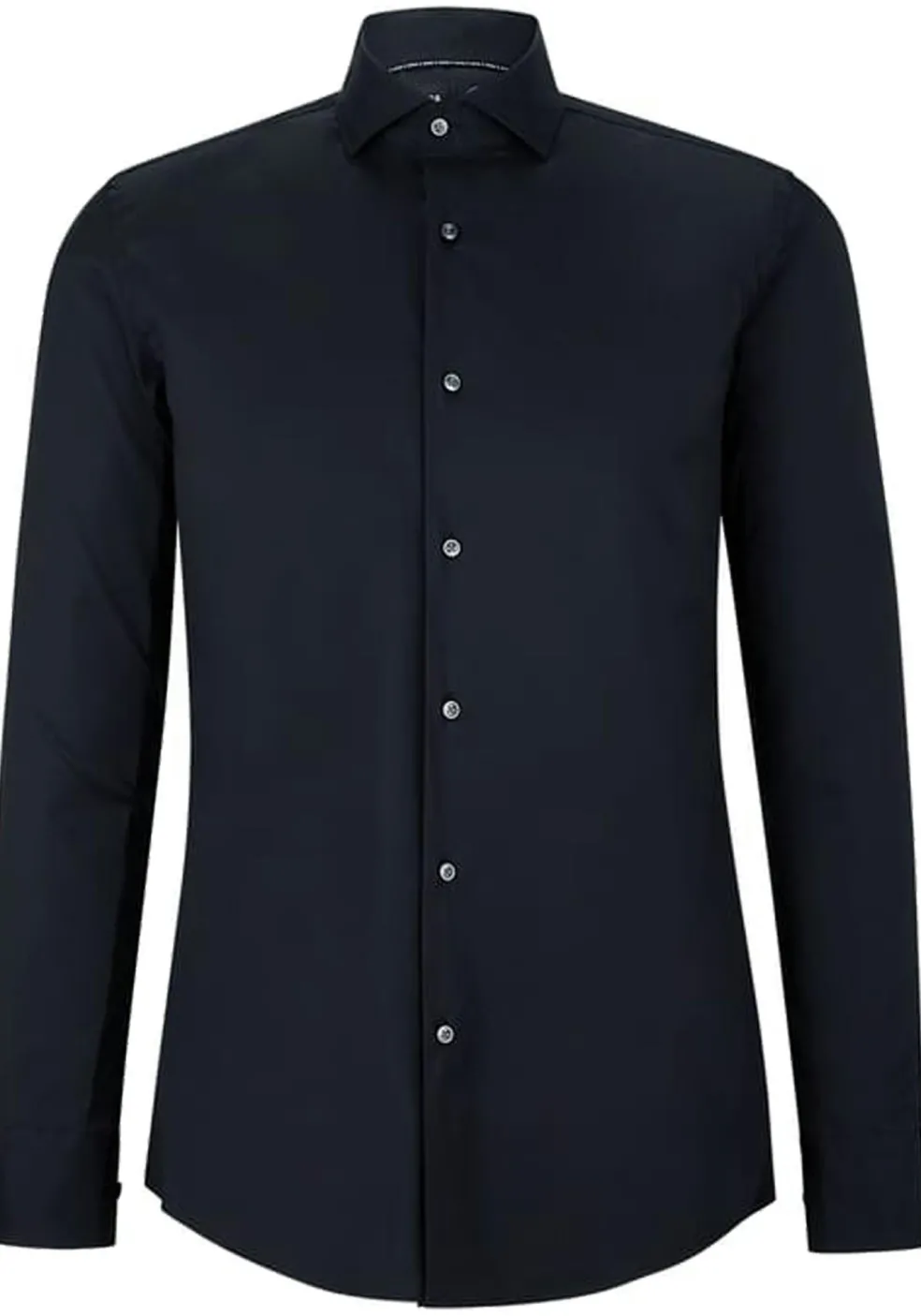 BOSS Hank slim fit overhemd, popeline, zwart