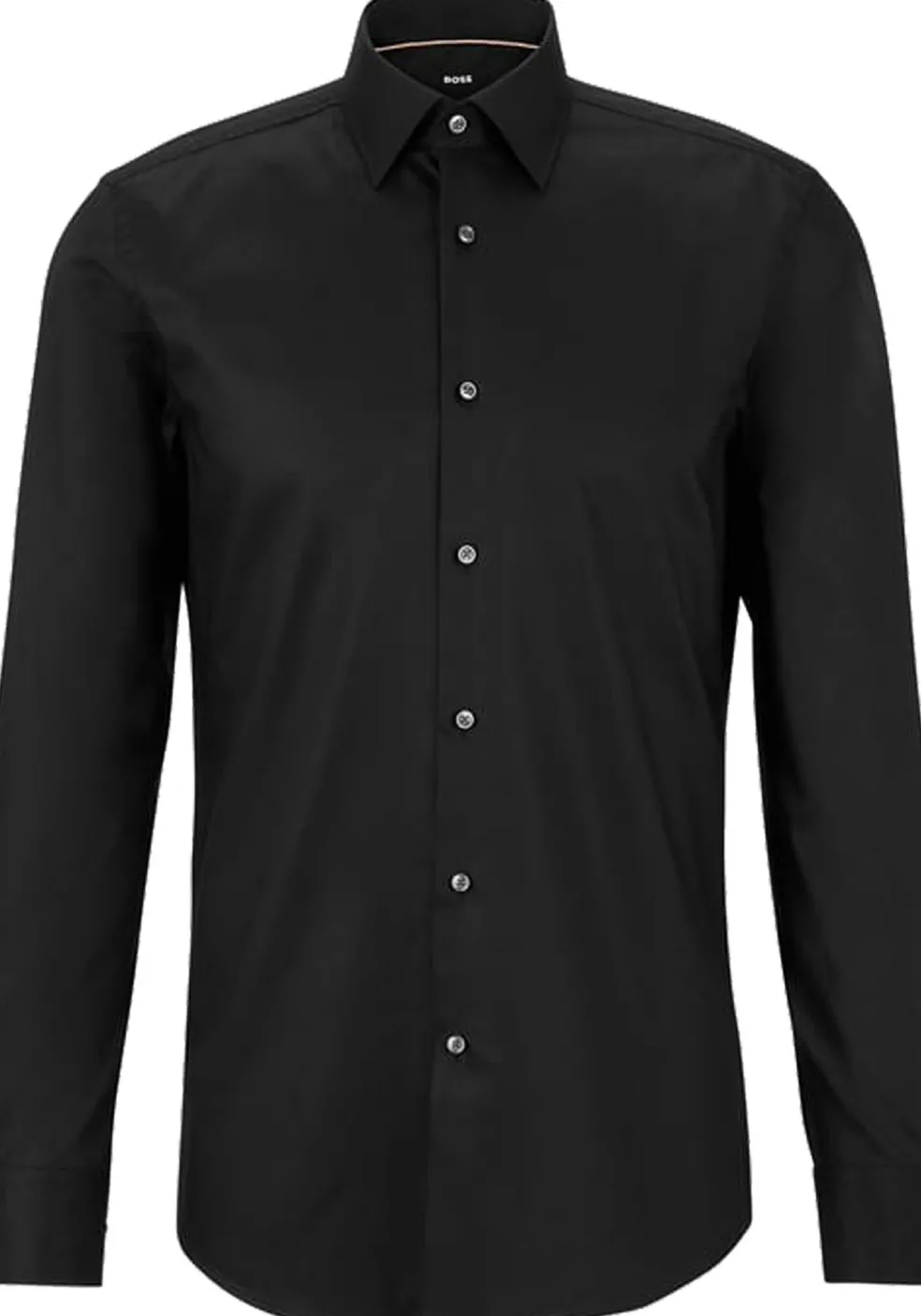 BOSS Hank slim fit overhemd, popeline, zwart