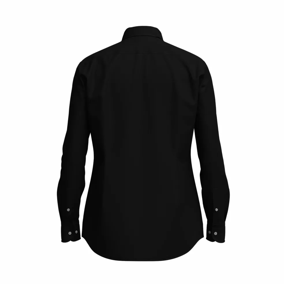 BOSS Hank slim fit overhemd, popeline, zwart