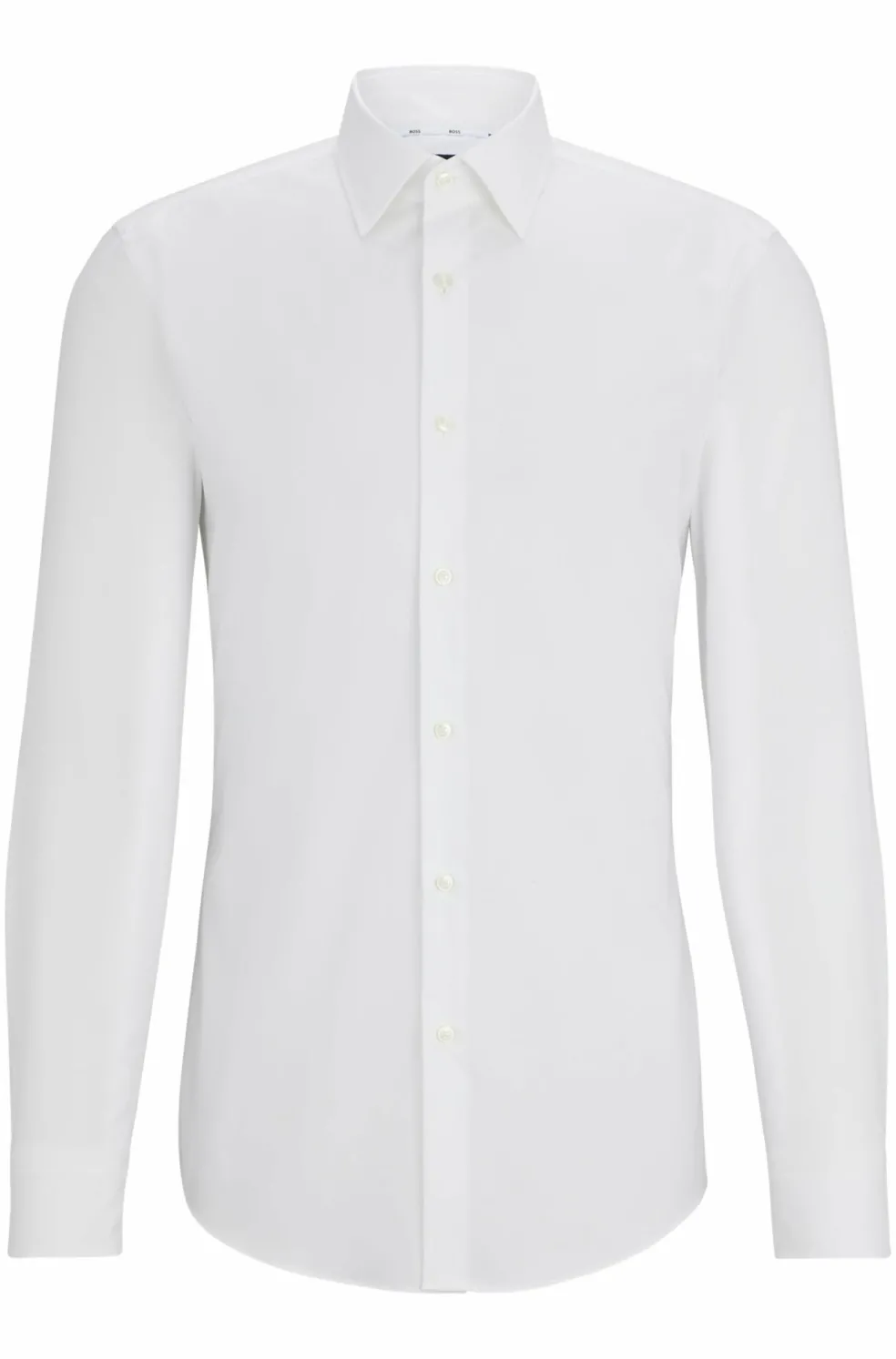 BOSS Hank-s slim fit overhemd, structuur, wit