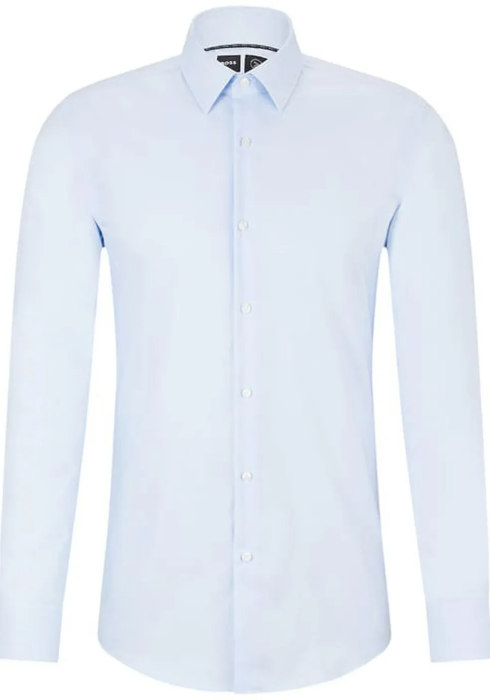 BOSS Hank-s slim fit overhemd, structuur, blauw