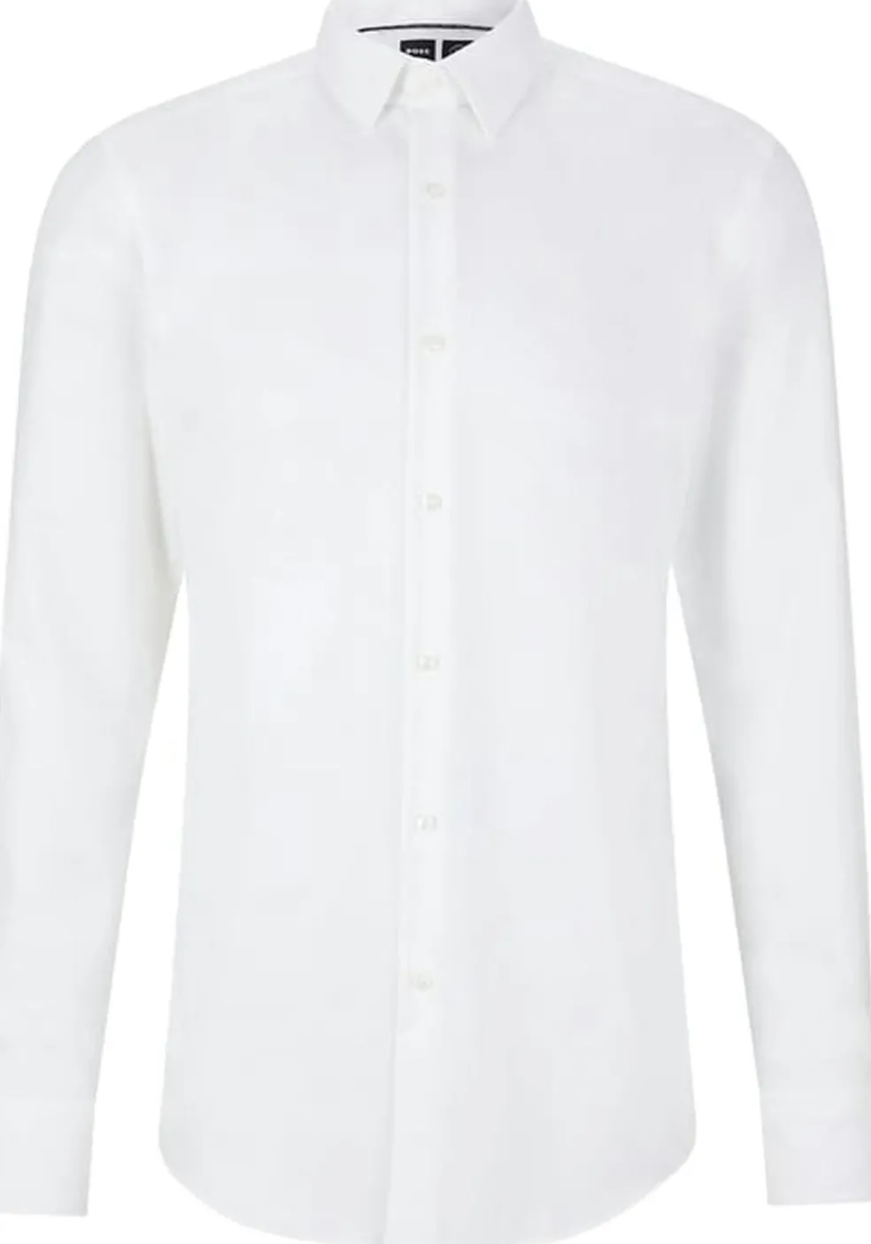 BOSS Hank-s slim fit overhemd, structuur, wit