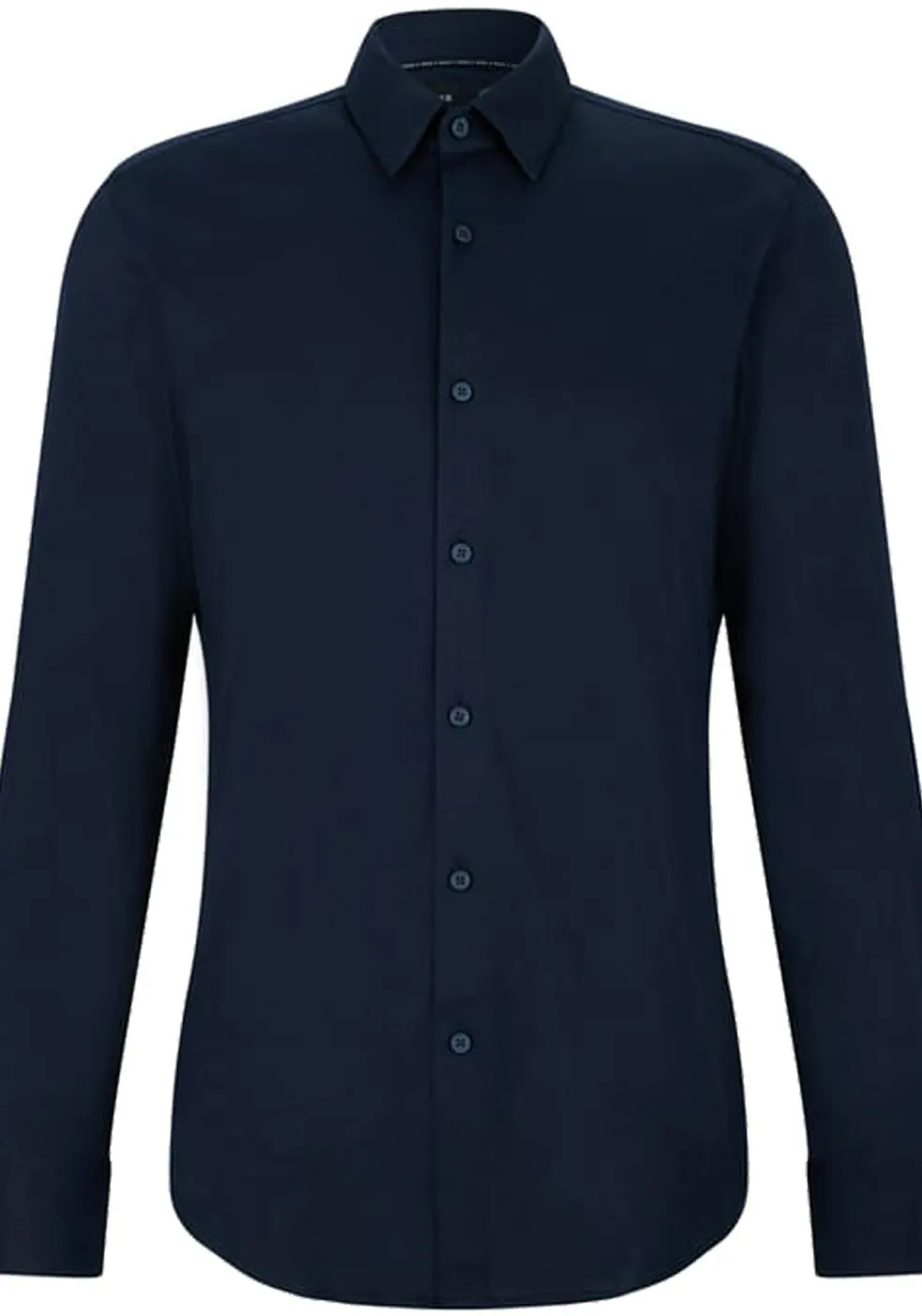 BOSS Hank-s slim fit overhemd, tricot, blauw