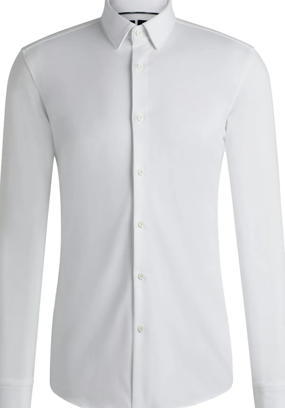 BOSS Hank-s slim fit overhemd, tricot, wit